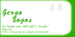 gergo bogos business card